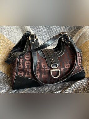 Etienne Aigner Canvas Signature Logo Satchel